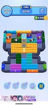 Color Block Jam Level 808 solution #games #gaming #colorblockjam #gameplay