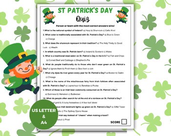 St. Patrick's Day Trivia Game: Fun Printable Quiz for All Ages!