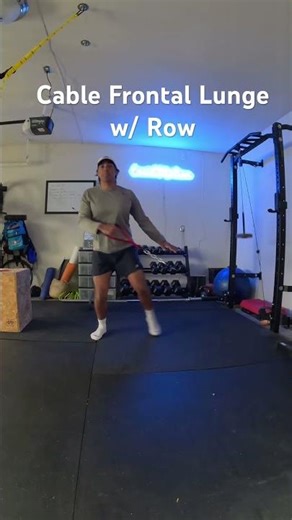 Cable Frontal Lunge w/ Row