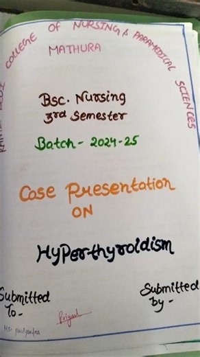 NCP on hyperthyroidism l Case presentation on hyperthyroidism#bscnursing