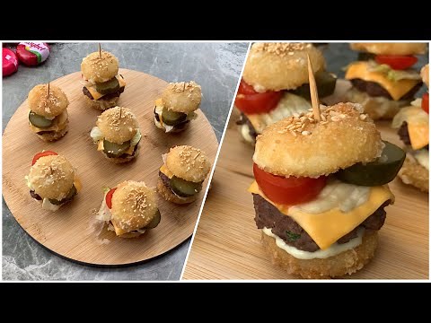 How To Make Mini Burgers | Mini Beef Burgers Recipe | Mini Burgers For Party | Juicy Cookin