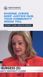 Have you seen this interview featuring our very own Harris County District Clerk, Marilyn Burgess? Thanks to Harris County Commissioners Court and the 88th Texas Legislature Juror Pay is going up for the first time in Texas since 2005! We need you to get involved and respond to your jury summons. Diverse juries help keep justice fair. Make the right choice. #harriscounty #houston #justice | Harris County District Clerk | Facebook