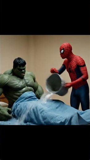 Hulk vs Spider-Man: The Funniest Wake-Up Fight Ever! 😂🔥