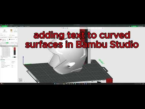 Adding flush, editable text to curved surfaces in Bambu Studio