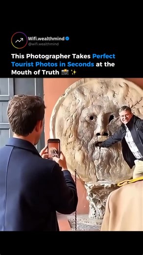 MOTIVATION | BUSINESS | DISCIPLINE on Instagram: "Most people see a camera. He sees the moment before it even happens. Right in front of Rome’s legendary Mouth of Truth this cameraman turns chaos into precision. Tourists line up excited distracted smiling nervous and in that tiny window of time he never hesitates. No countdown. No second shot. No wasted movement. Years of doing the same motion again and again have sharpened his instincts to a level most people never reach. His hands already know