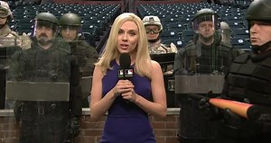 SNL - TV-11 News with Scarlett Johansson / Baltimore riot