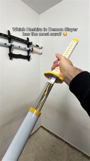 My Demon Slayer Swords Are Glowing in My Room 🤩❤️ #anime #swords #demonslayer