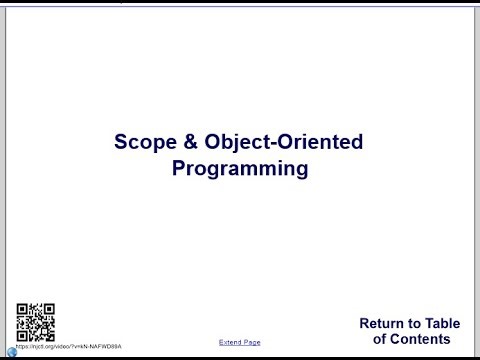 Scope and Object-oriented programming
