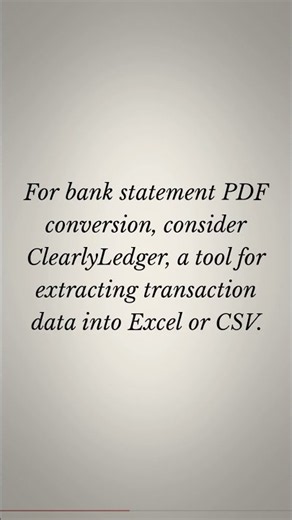 extract data from pdf to excel for Bank Statements #Shorts