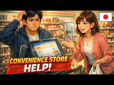 How to use the self-checkout machine | 2 MIN Listening Practice (N5-N4)