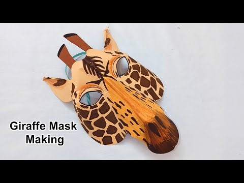 How to make a Giraffe mask | animal mask making | how to make animal mask | Giraffe face mask