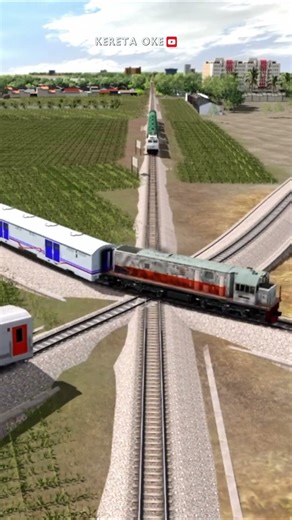 High Speed ​​Train Crosses and Overtakes1 #train #railroad #railway