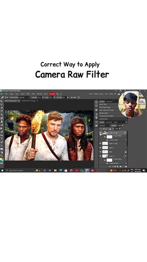 Stop Using Camera Raw Filter Wrong ❌ #photoshop #photopea #tutorial #shorts