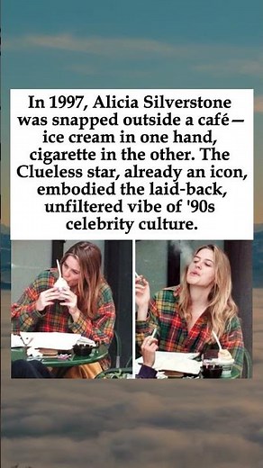 1997: Alicia Silverstone, Ice Cream & a Cigarette—a Peak '90s Candid Moment #AliciaSilverstone#1990s