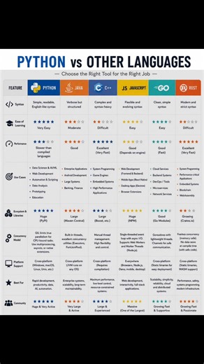 Python VS Other Languages