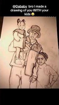 ‪@dababy‬ I made a drawing of you WITH your kids 😂 #dababy #art