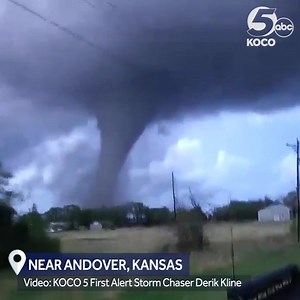 722 reactions · 3.7K shares | Wow!!!  A large tornado touched down earlier Friday evening in Kansas. KOCO First Alert Storm Chaser Derik Kline captured the intense moments. https://bit.ly/39trtHV | KOCO 5 News | Facebook