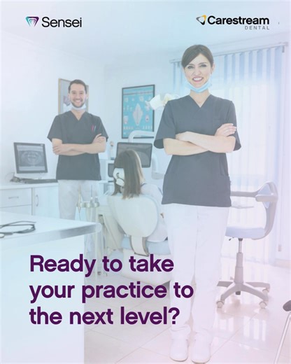 Are you ready to take your practice to the next level? Sensei Cloud helps you: ✅ Simplify patient scheduling ✅ Boost productivity ✅ Stay organised & compliant ✅ Optimise your workflows From patient communication to financial records, a seamless digital system keeps everything connected, so you can focus on delivering great care. Discover more: https://ow.ly/7W6a50WO6h6 #DentalPractice #PracticeManagement #DentalSoftware #SenseiCloud #DigitalDentistry #DentalInnovation | Carestream Dental