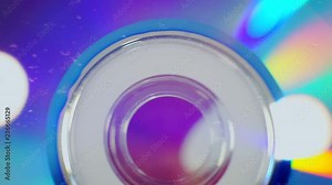 surface of an old compact laser dvd disc close-up.abstract moving background