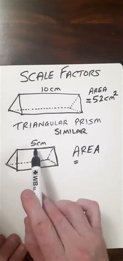 Scale Factor for #area #geometry #mathtricks #toblerone #shapes #triangles #prism #math #mathematics