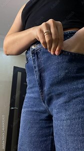 beautiful woman dressing up changing outfit