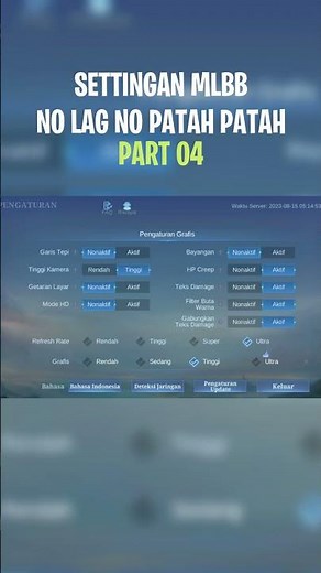 Mobile Legends Settings No Lag No Stuttering How to Set the Latest Mobile Legends Settings #part04