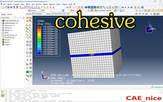 ABAQUS软件cohesive单元和cohesive接触（实例对比讲解）