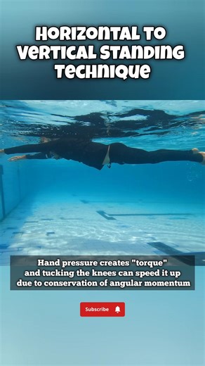 Swimming Science - Floating to Standing Trick 🏊🏻 #swimming #swimmingtips #physics