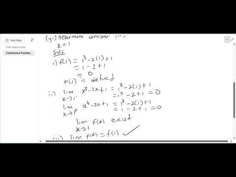 Continuity at a Point: Definition and Examples