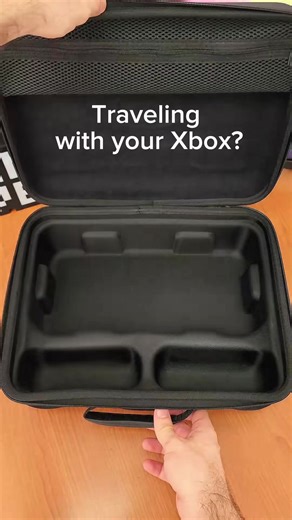 Protect your Xbox like it’s your child 🎮 No more stuffing it in backpacks or risking it in the car. #xbox #gamingsetup #xboxseriesx #gamertok #consolelife
