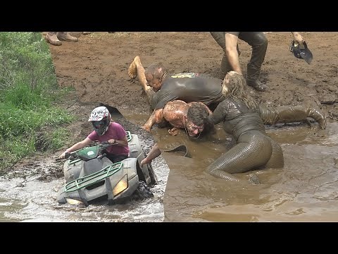 PLAYING IN THE MUD... AND A LITTLE MUD WRESTLING!