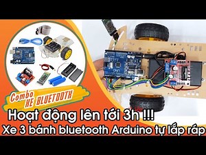 Combo tự làm xe 3 bánh bluetooth Arduino