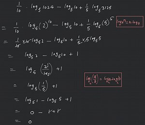 DDA.PYQ.101​log5210​−log510​ 51​log55​101​log51024​−log510​ 5... | Filo