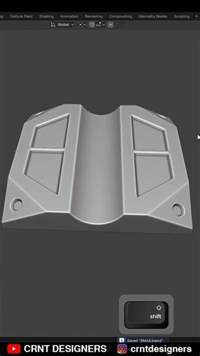 Blender Modeling - BM68 #blendermodeling #3dmodelingtutorial #shorts #hardsurfacemodeling