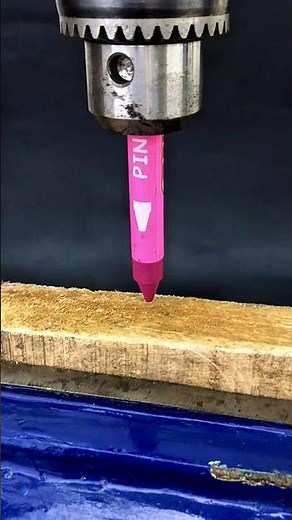 Turning a Color Pencil into a Drill Bit! #ScienceHack #CreativeTools #TechExperiment
