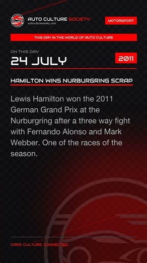 Hamilton Wins Nurburgring Scrap | On This Day 24 July 2011 #Shorts