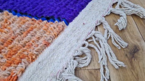 Handmade Berber Wool Runner Rugs, Moroccan Blue and Brown Runner Rug - Etsy