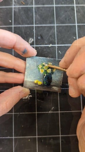 266K views · 9.6K reactions | I'm enjoying making these handmade miniature paintings so much! I used to paint as a teenager, and it's nice to get back to it now. #miniaturepainting #handmademiniatures | Tamar Cohen Miniatureit | Facebook