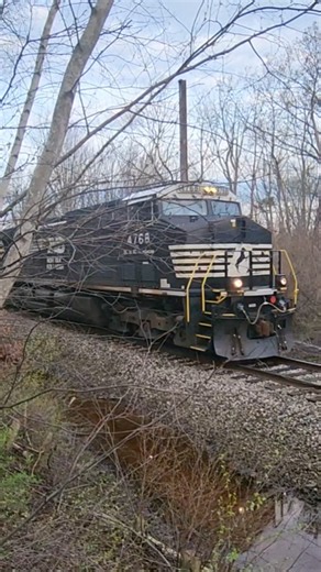 NS 4768 leads a Wabtec power set through the woods on the Wabtec test track April 13, 2026 #shorts