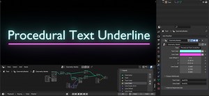 Simple Text Underline Animation w/ Geo Nodes | Blender 3.5