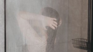 Showering Behind Frosted Glass Woman Seen Stock Footage Video (100% Royalty-free) 3524548355 | Shutterstock