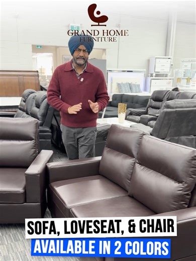 Modern sofa set – sofa, loveseat & chair for just $999. Choose sleek brown or classic black; stylish design fits any living‑room vibe. Visit us and bring home your new set! 📞 647-262-0000 | 905-564-5853 📍 6685 Tomken Road, Mississauga, Ontario, Canada . . .Floor model as #GrandHomeFurniture #GrandOfNature #ModernSofa #SofaSet #BrownOrBlack #LivingRoom #WeekendDeal #HomeDecor #canada