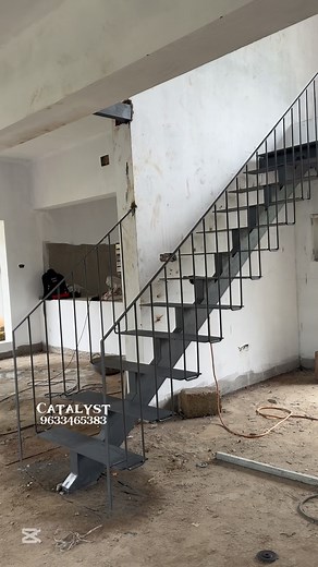 Metal Staircase Structure 📍Kasargode Project : CATALYST 🕶️ 919633465383 Client - Khader Metal Fabrication - @catalyst_interior @maloof.ak Design - #stairdesign #staircase #stair #stairmaster #stairs #staircasedesign #metalstaircase #woodenstair #woodenstairsdesign #spiral #spiralstaircase #cantilever #cantileverstairs | Catalyst Catalyst