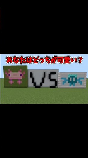 ウーパールーパーVSアレイあなたはどっちが可愛いと思う？ #minecraft #minecraftshorts #マイクラ #マインクラフト #マイクラ統合版