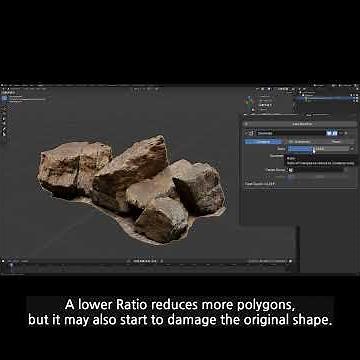 How to Reduce Polygon Count in Blender | Decimate Modifier #Shorts
