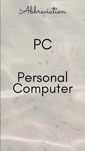 PC Personal Computer
