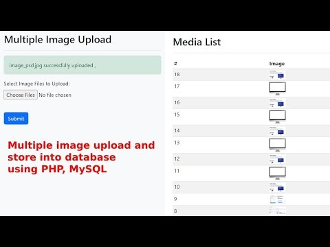 Multiple image upload and store into database using PHP, MySQL