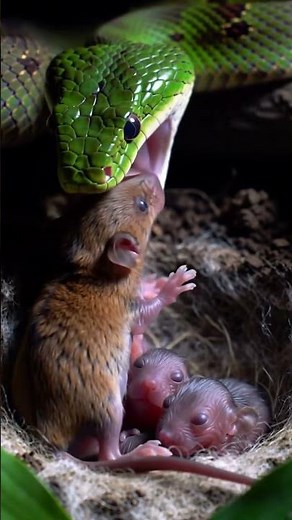 Viper vs Mouse: A Nest Invasion