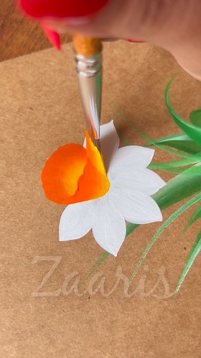 💚💛🎨👌Beautiful OneStroke 🌼 DAFFODIL Flower painting using acrylic paints 🎨👌💖🫶💯 #trendingreel #daffodils #acrylicpainting #artreels #flowerart #flowerdrawing | Zaaris