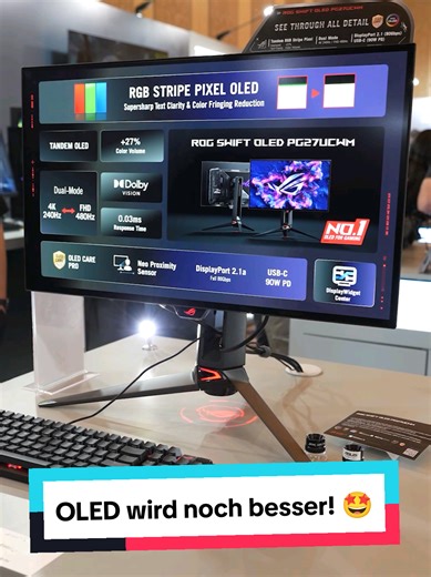 Neues ASUS ROG Swift OLED: RGB Stripe Pixel Technologie
